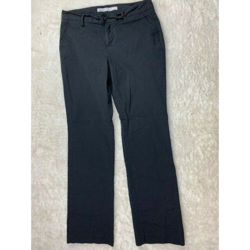 Old Navy Size 10 Womens Chino Pants Black Stretch Mid Rise Straight Leg